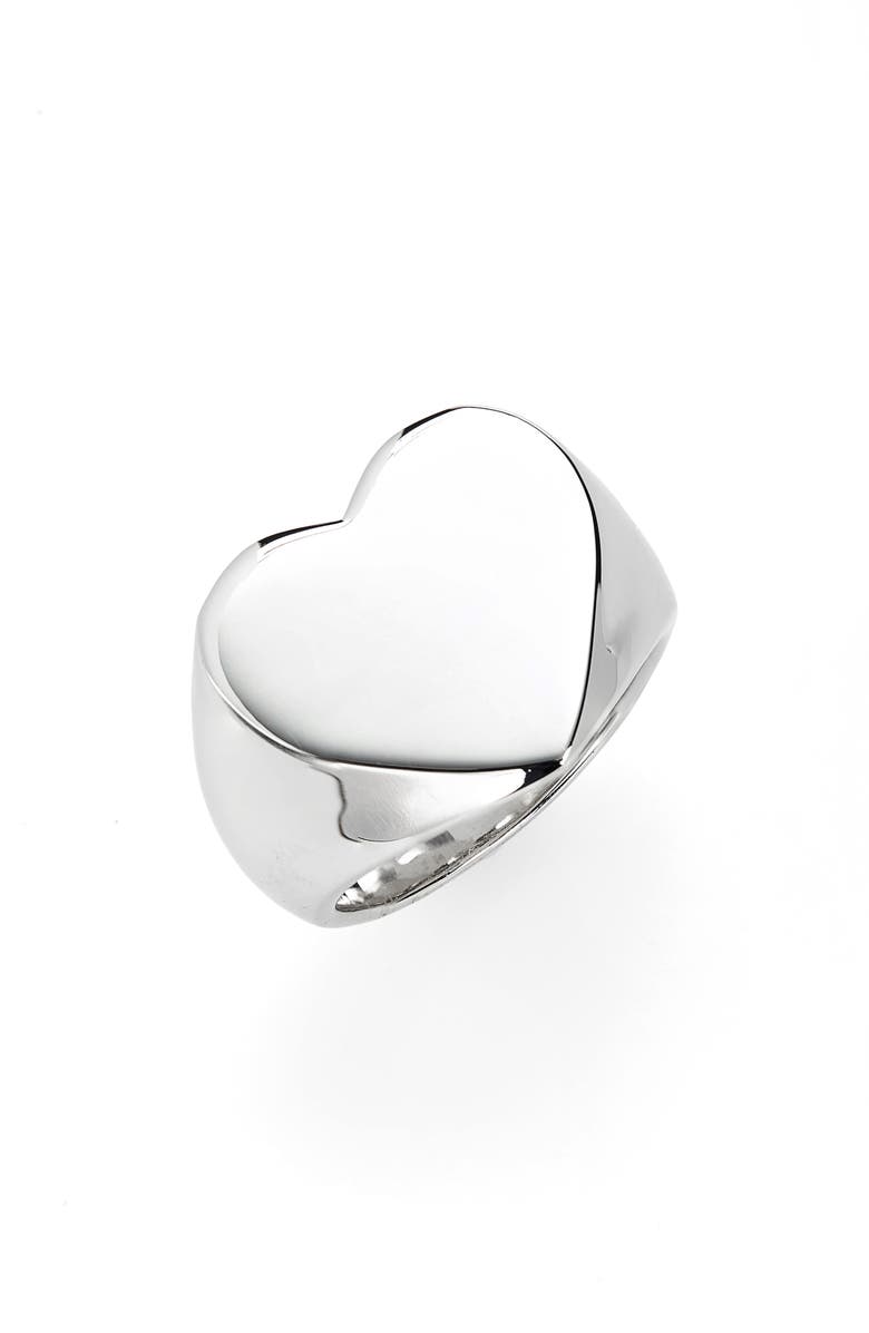 Tom Wood Heart Signet Ring, Main, color, 