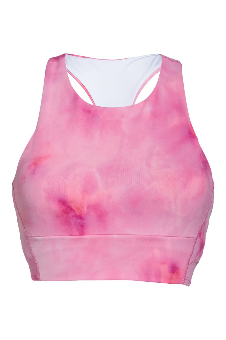 Live In Spray Dye Racerback Bra, Alternate, color, PINK DANDY