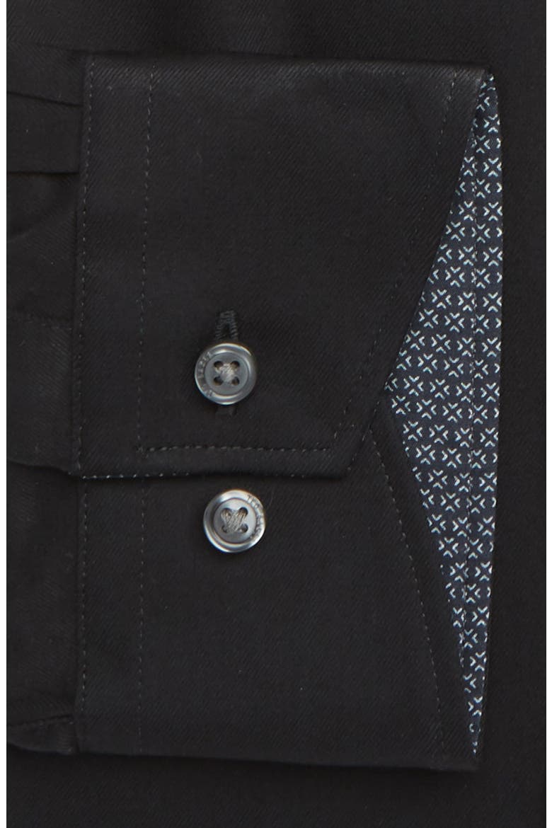 Endurance Extra Slim Fit Stretch Solid Dress Shirt, Alternate, color, BLACK