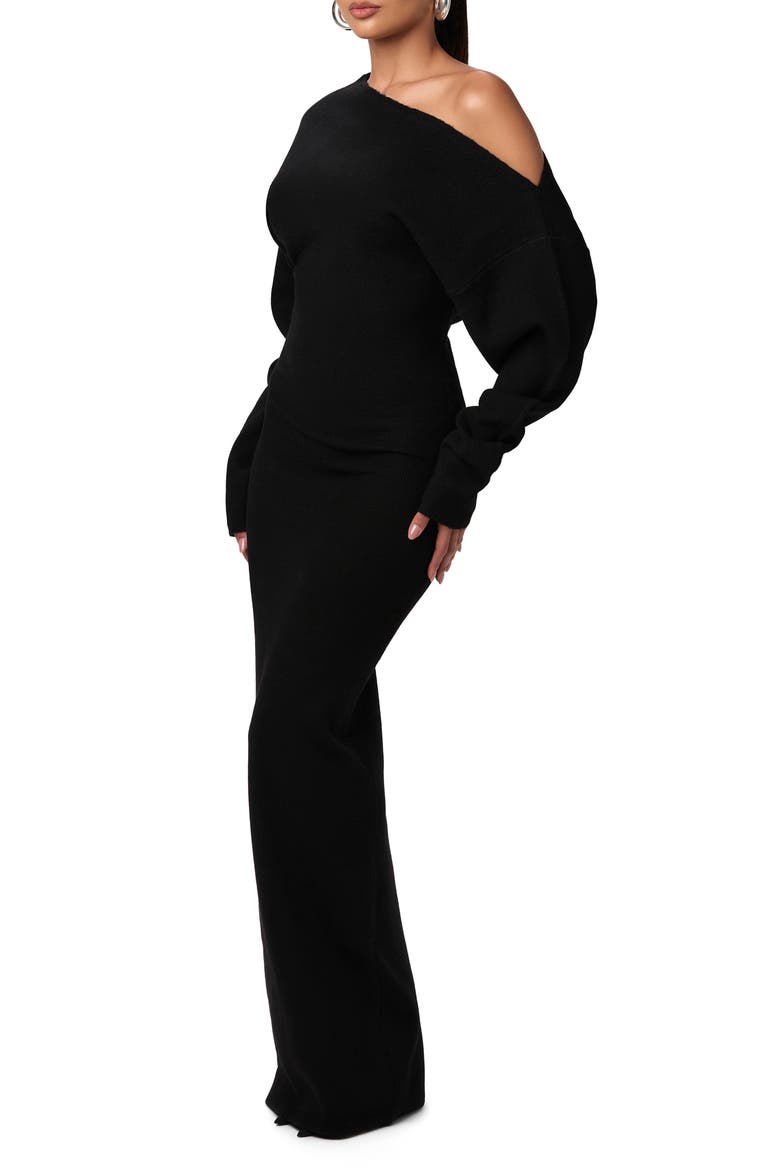 one shoulder sweater dress Knit Midi Fit Fit Type Eloquii One Shoulder Sweater Maxi