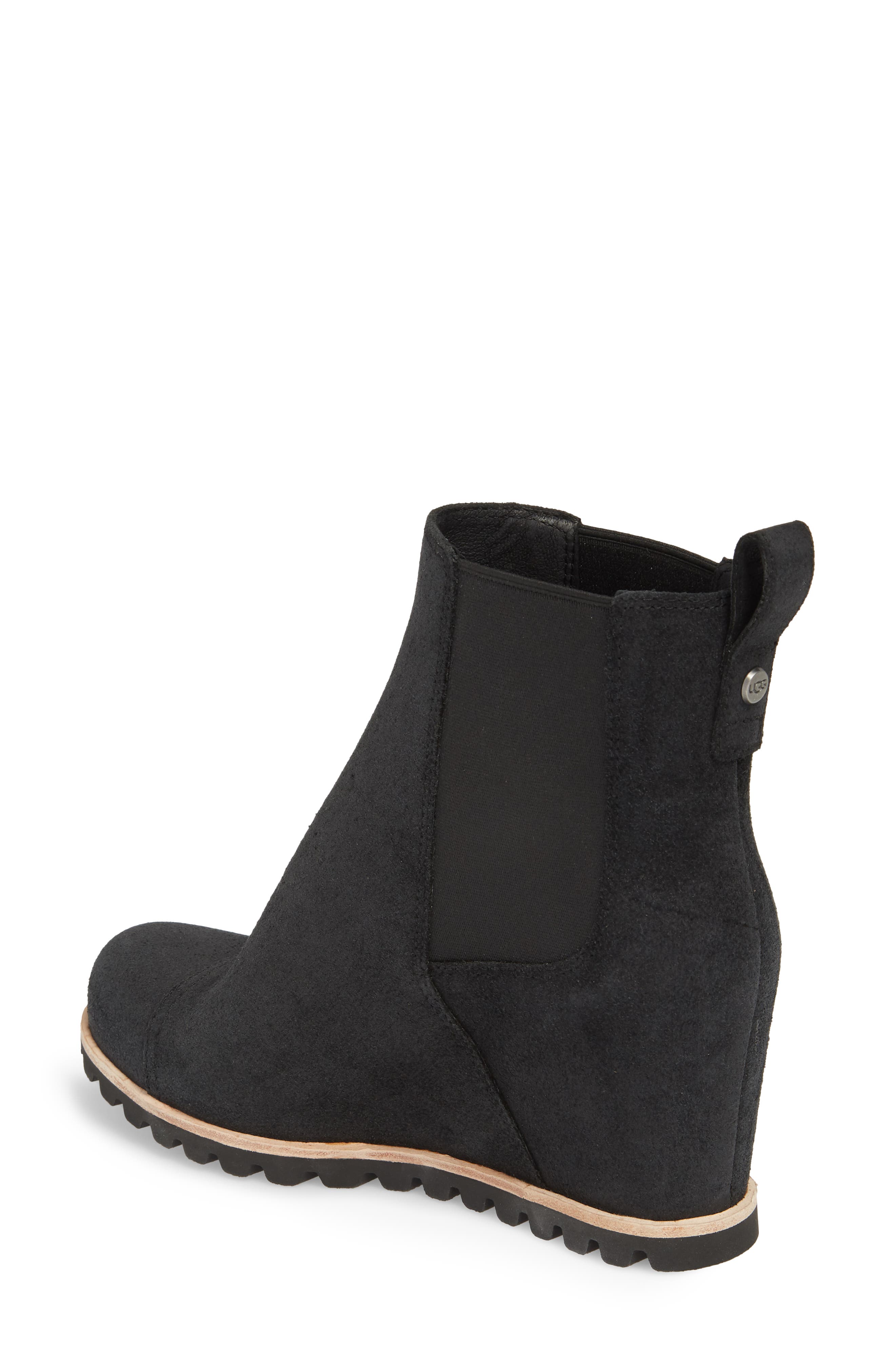 Pax Waterproof Wedge Boot, Alternate, color, BLACK LEATHER