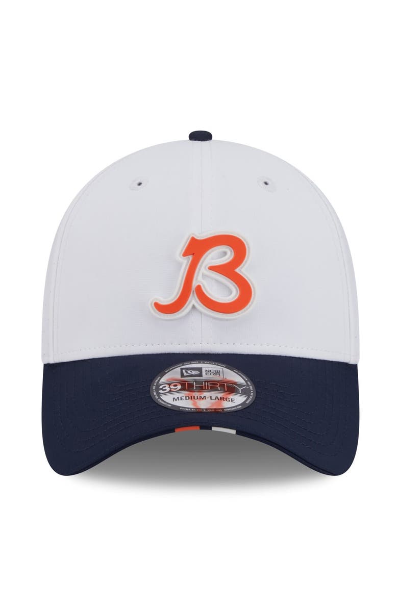 New Era Men's New Era  White/Navy Chicago Bears 2025 NFL Training Camp 39THIRTY Flex Hat, Alternate, color, 