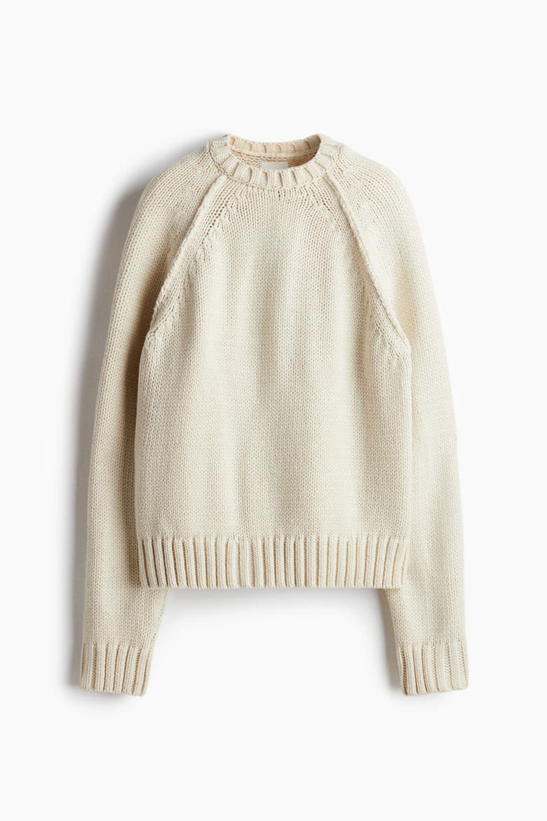 Raglan-sleeved Jumper, Alternate, color, Cream
