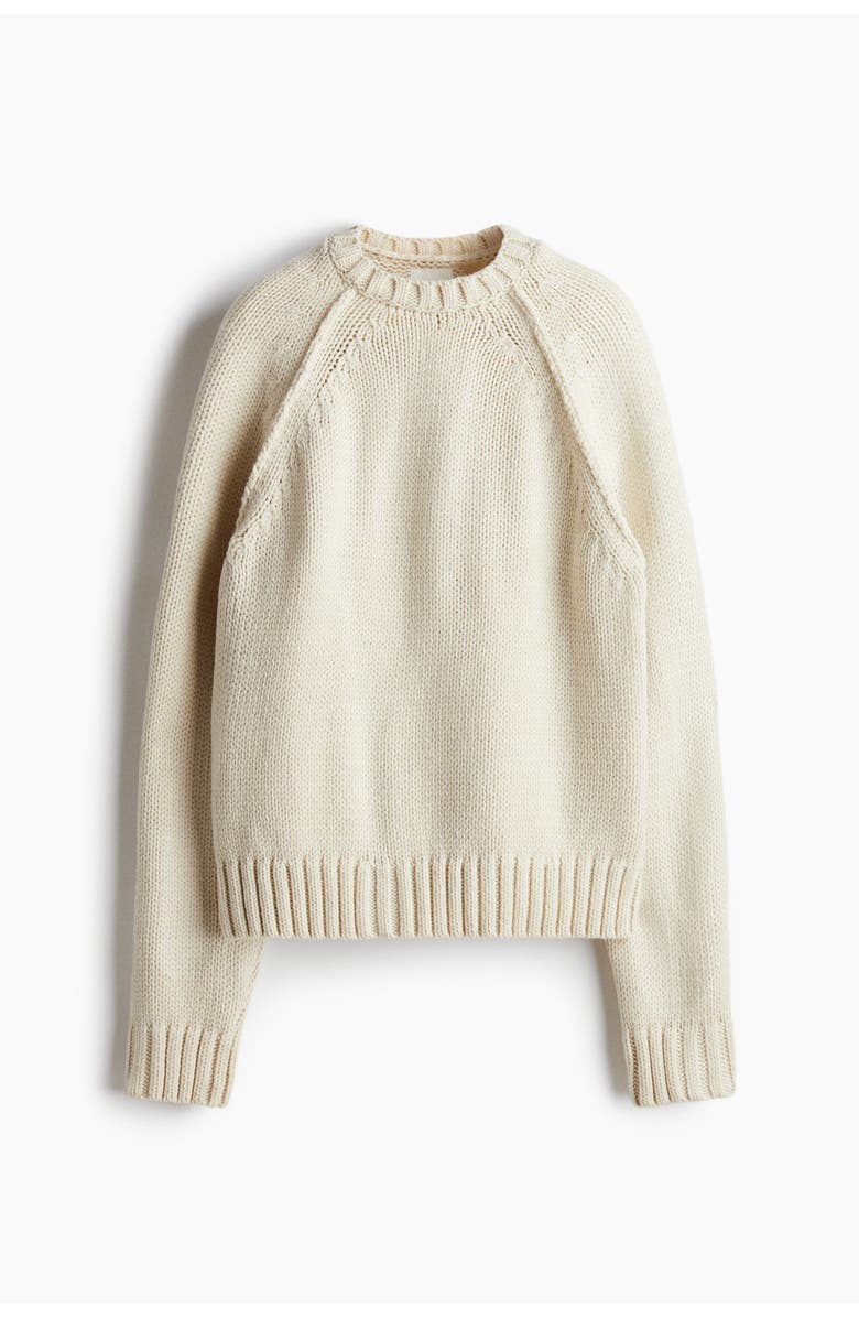 H&M Raglan-sleeved Jumper, Alternate, color, Cream