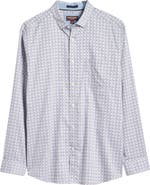 Johnston & Murphy Tile Print Button-Up Shirt