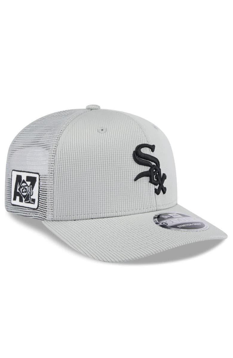 New Era Men's New Era  Gray Chicago White Sox 2025 Spring Training 9SEVENTY Stretch-Snap Trucker Hat, Alternate, color, 