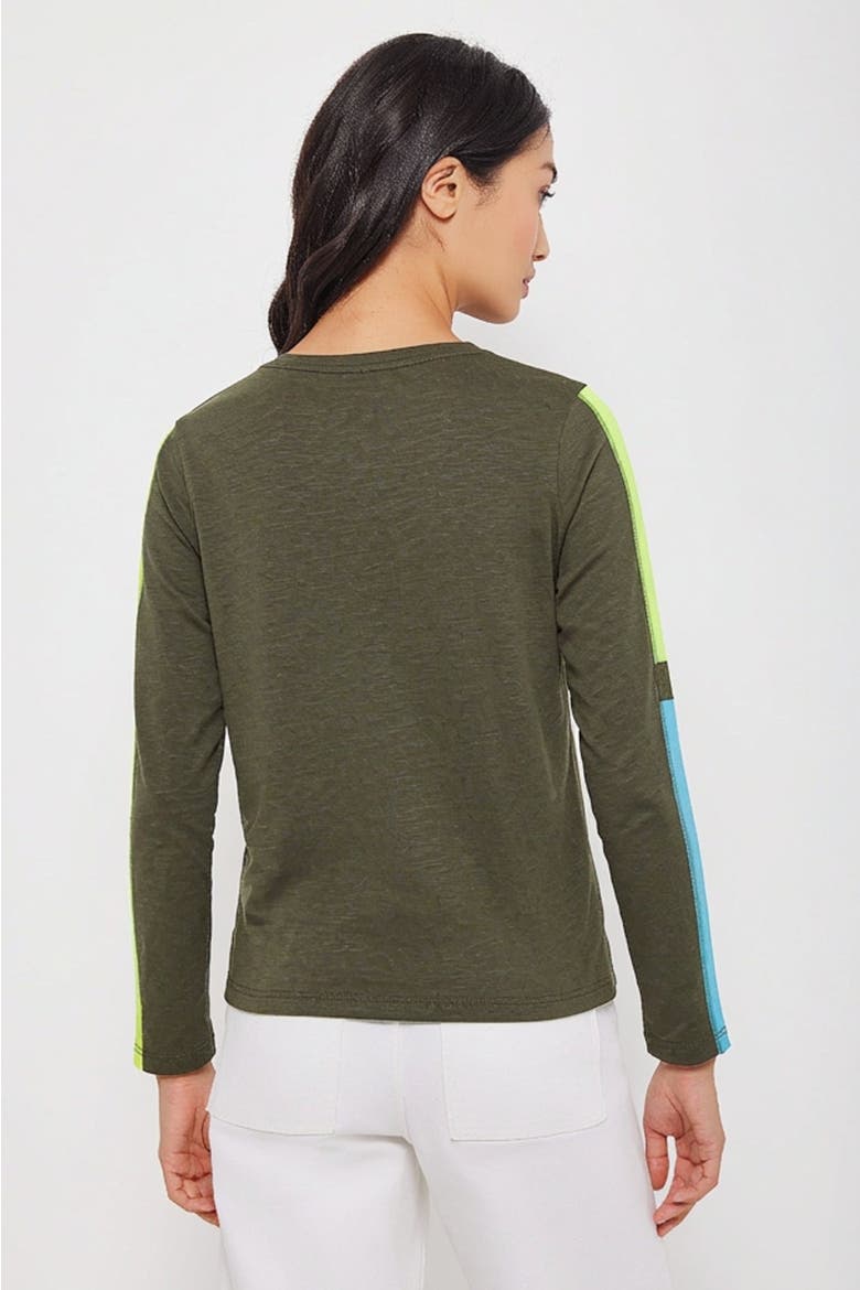 Mesh On Cotton T-shirt, Alternate, color, Safari