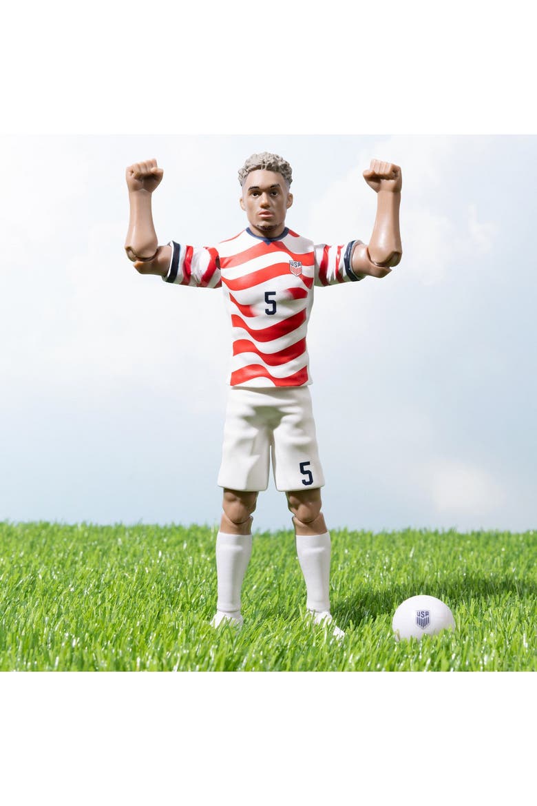 Sockers 2026 USMNT Antonee Robinson Home Jersey 8" Soccer Action Figure, Alternate, color, Red