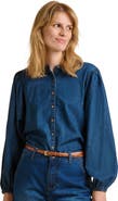 Brakeburn Auri Long Sleeve Round Neck Denim Shirt