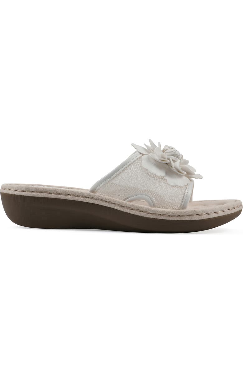 CLIFFS BY WHITE MOUNTAIN Chill Slide Sandal, Alternate, color, White Fabric
