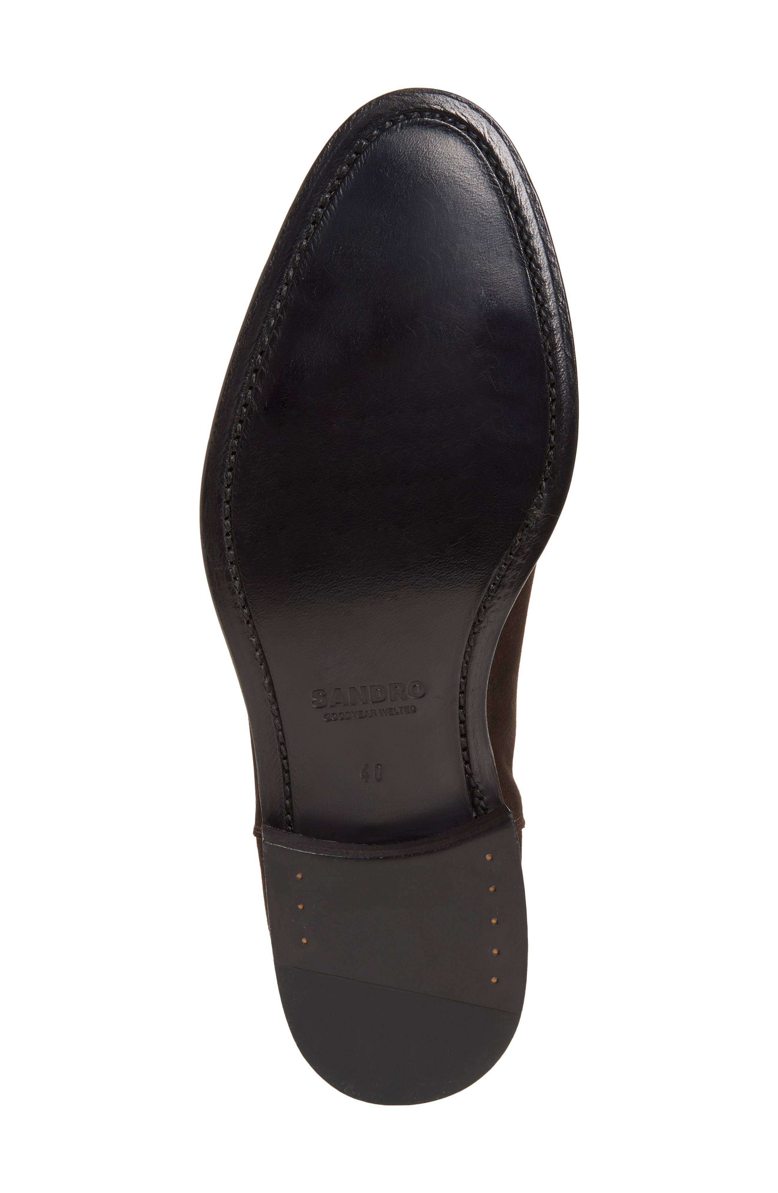 SANDRO Chelsea Boot, Alternate, color, Marron Fonce