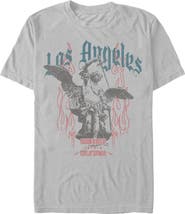Lost Gods Men's Angel and Flames Short Sleeve Graphic T-Shirt