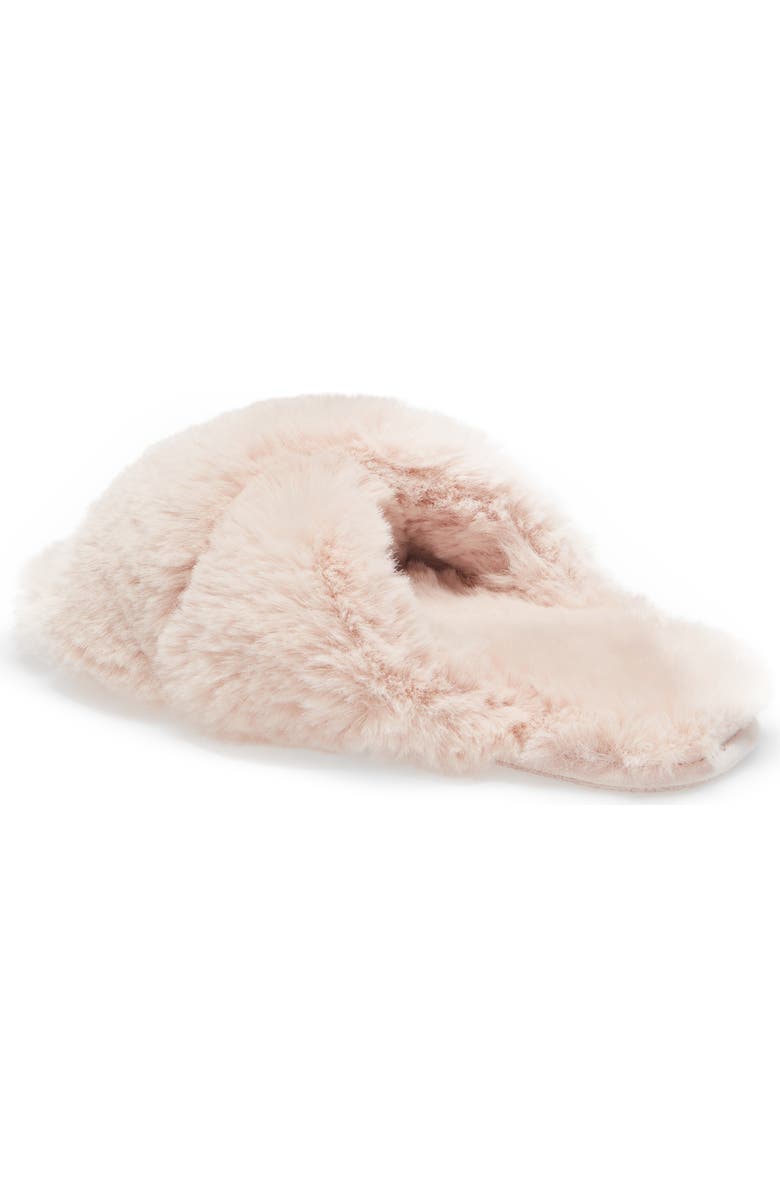 Papinelle Faux Shearling Crossover Slide Slipper, Alternate, color,