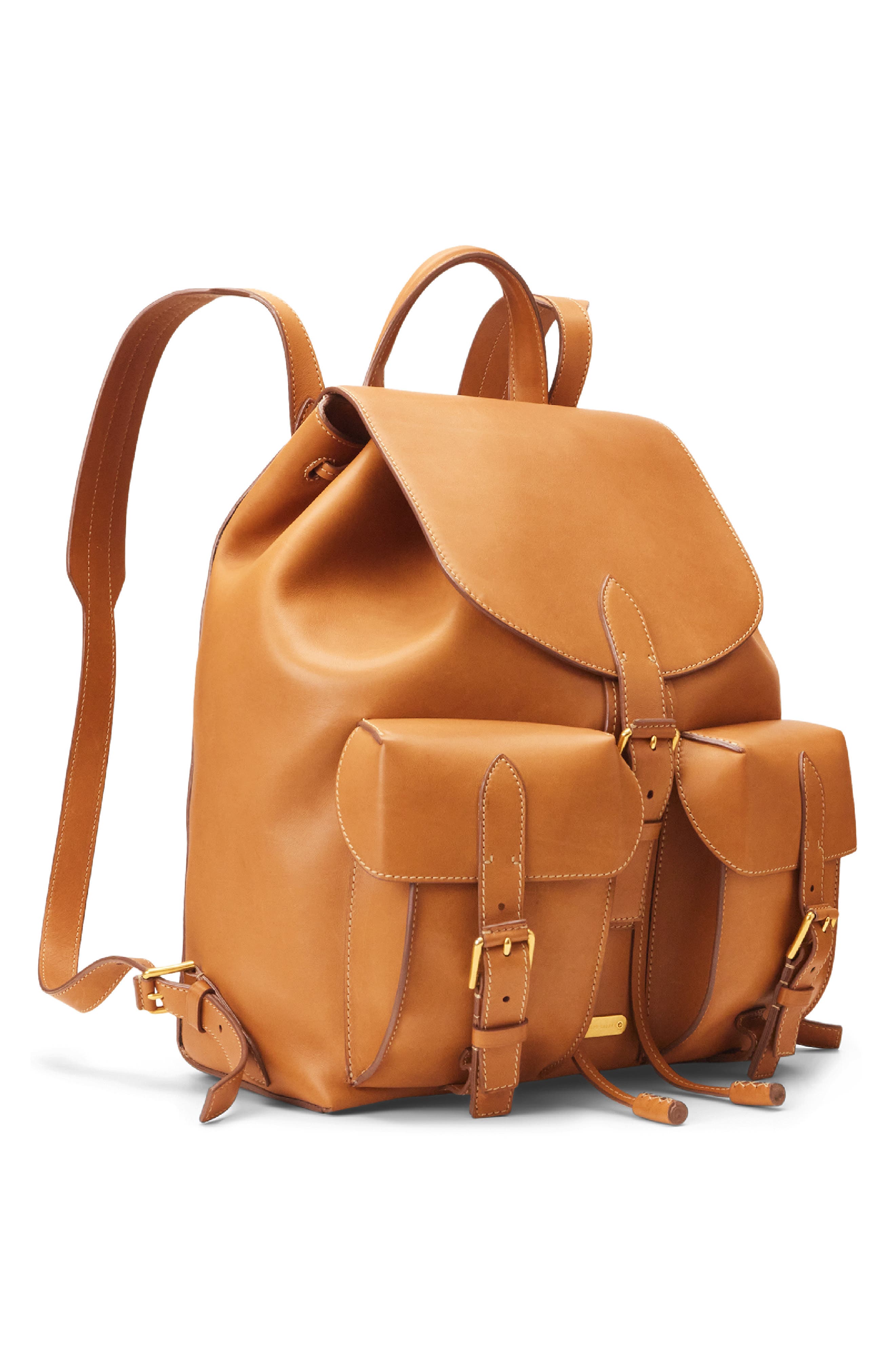 Ralph Lauren Purple Label Bedford Calfskin Leather Backpack, Alternate, color, 
