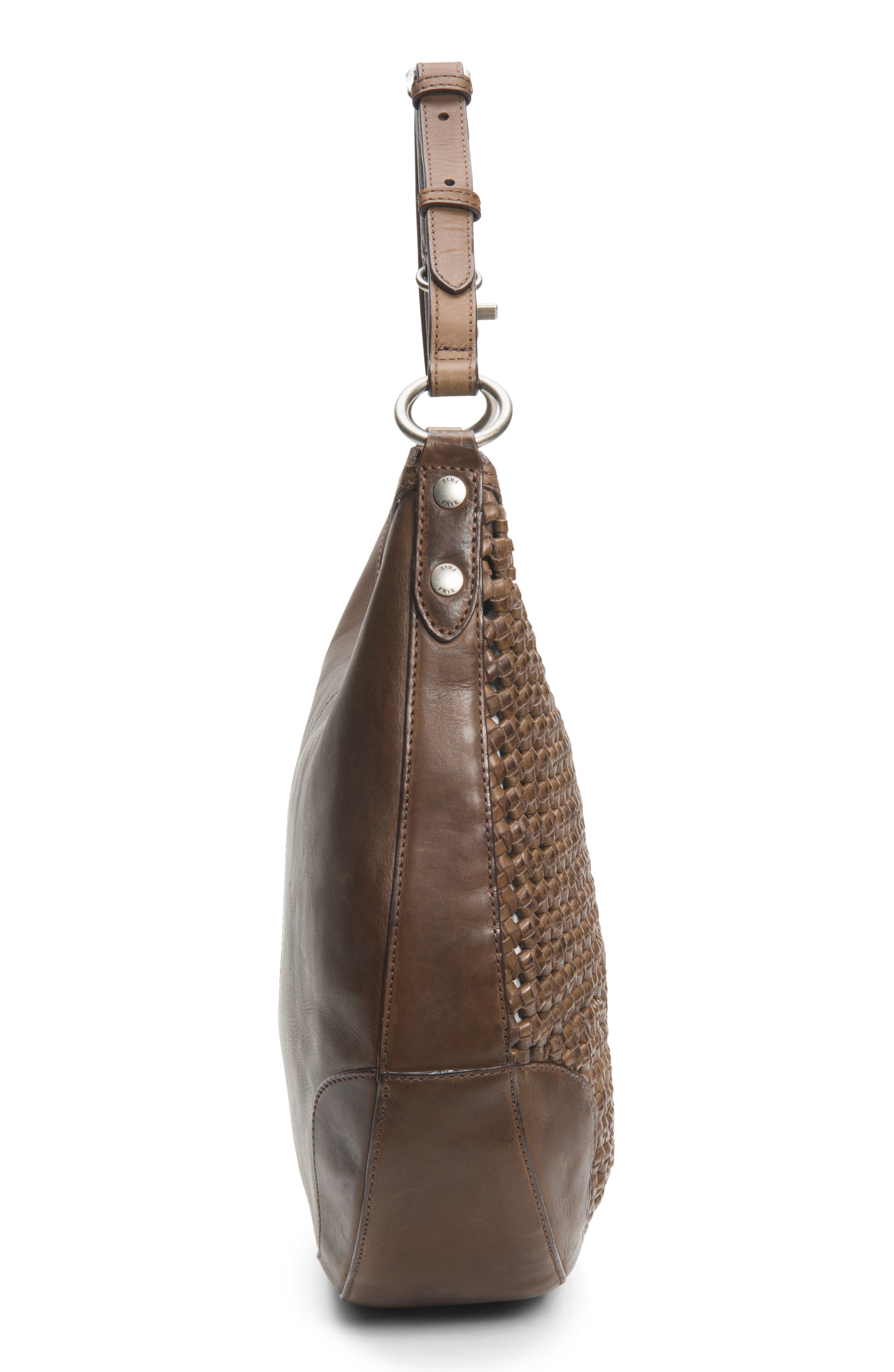 Frye Melissa Woven Leather Hobo, Alternate, color, 