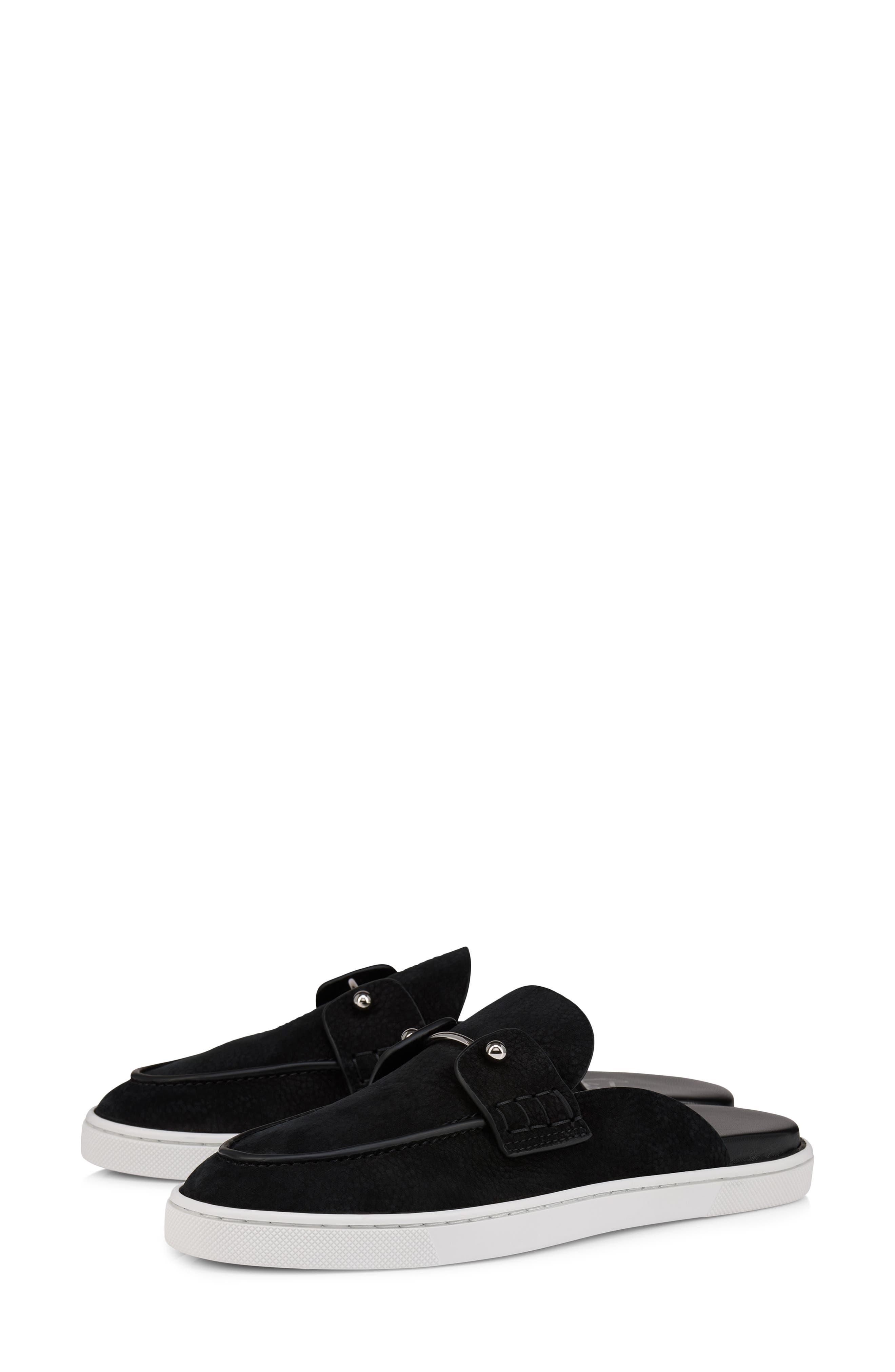 Christian Louboutin Chanme Sneaker Loafer Mule, Main, color, Black