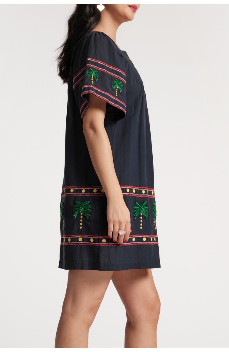 Frances Valentine Picnic Mini Palm Tree, Alternate, color, Navy/Multi