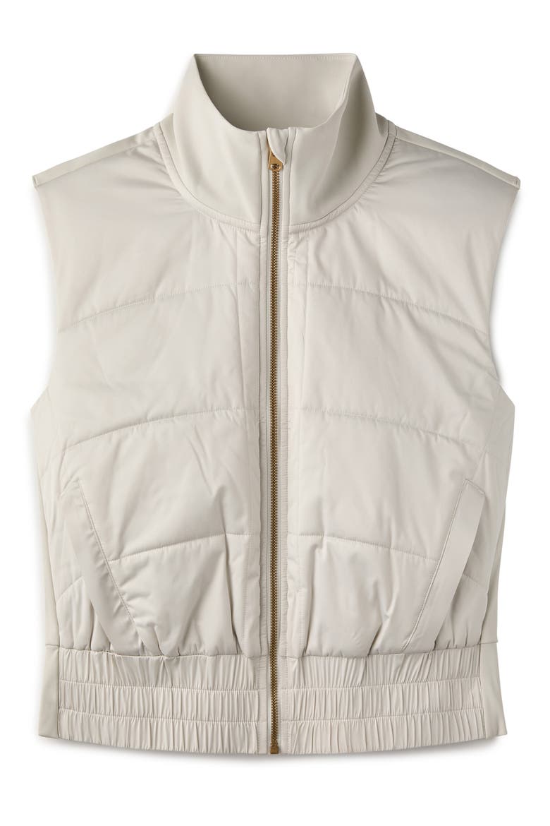 Chalet Quilted Water Repellent Vest, Alternate, color, SALT
