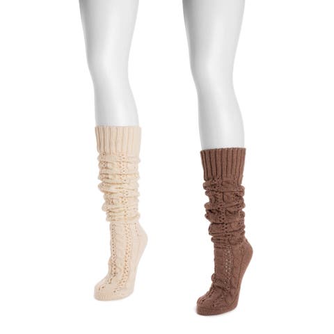 Slouch Knit Cable Socks 2 Pair Pack