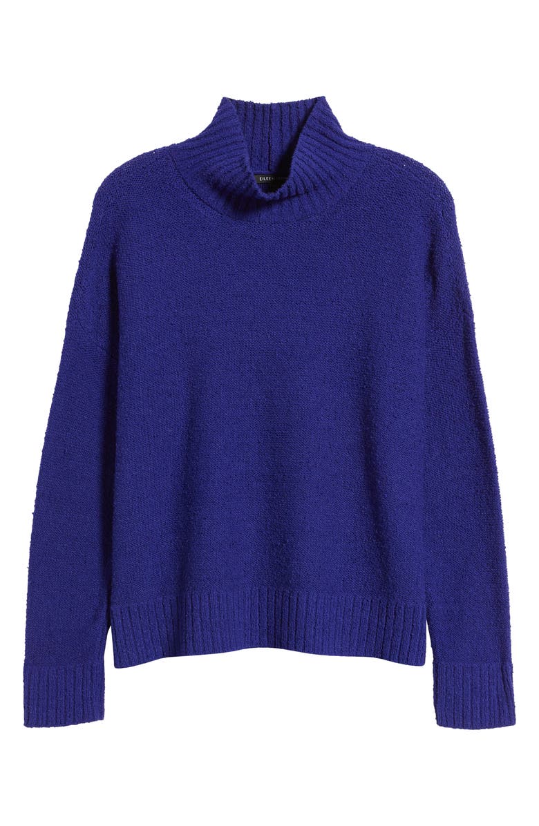 Eileen Fisher Boxy Mock Neck Organic Cotton Sweater, Alternate, color, 