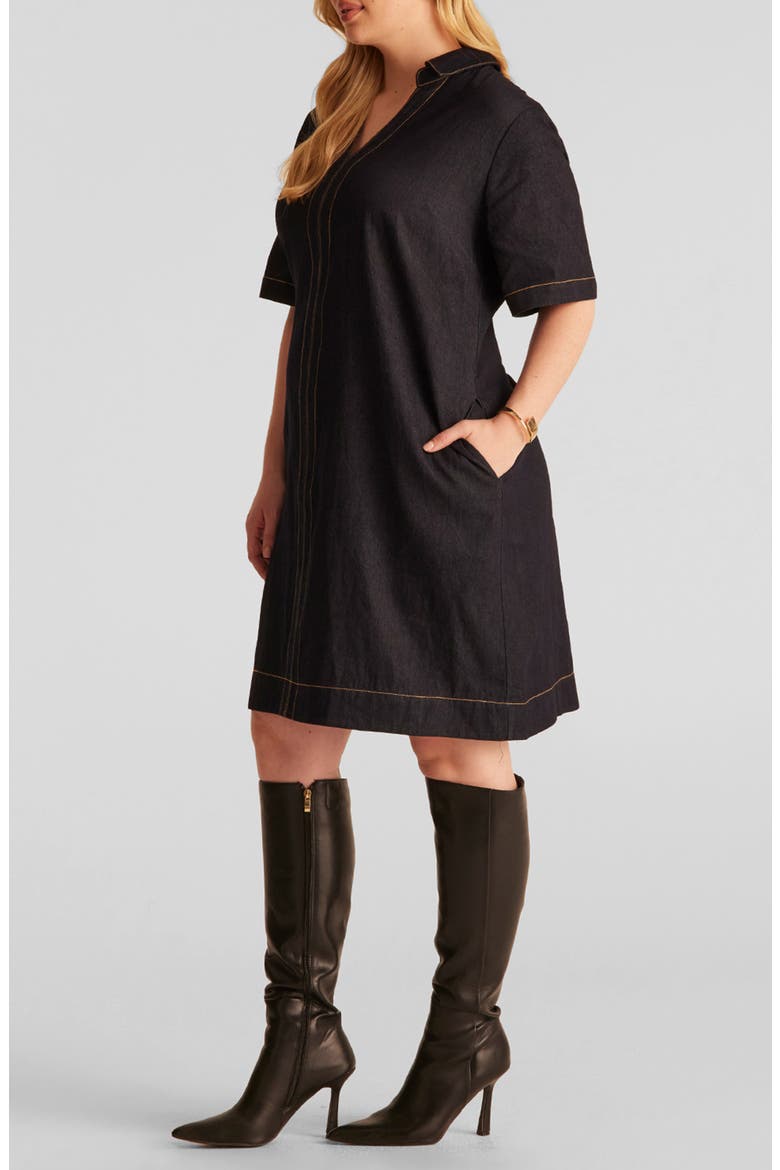 Avah Dress, Alternate, color, INDIGO NOIR