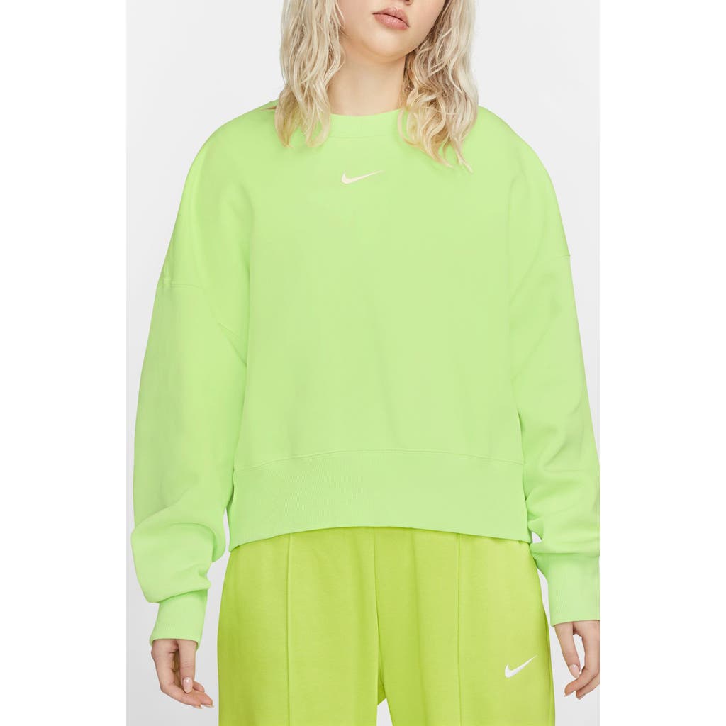 Nike Phoenix Fleece Crewneck Sweatshirt In Green
