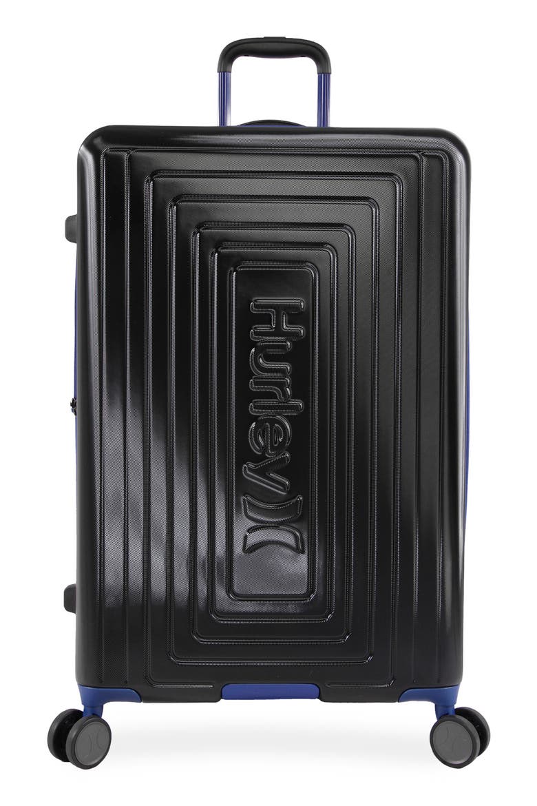 Suki 29" Hardshell Spinner Suitcase, Main, color, BLACK/ BLUE