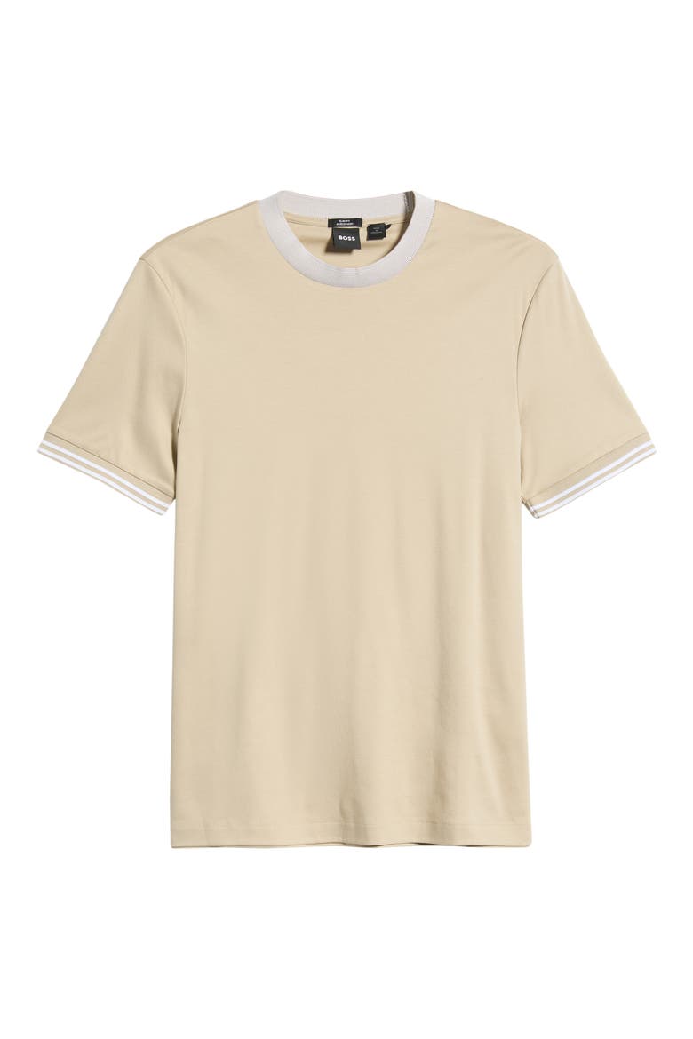 Tessler Cotton Ringer T-Shirt, Alternate, color, OPEN BEIGE