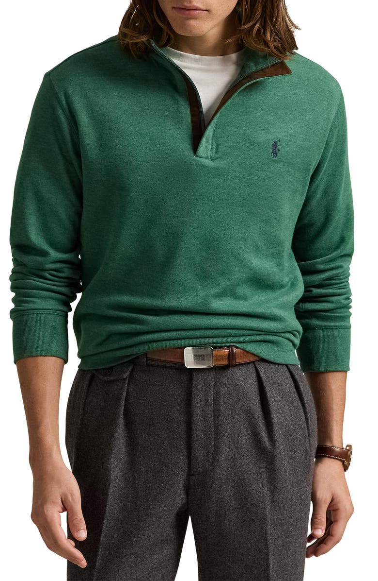 Polo Ralph Lauren Double Knit Jersey Half Zip, Main, color, 