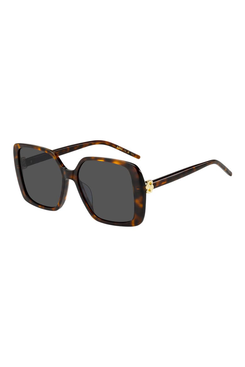 57mm Sunglasses, Alternate, color, HAVANA/ GREY