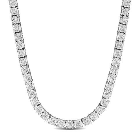 Men's Lab-Grown Diamond Tennis Necklace
