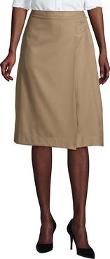 Lands' End School Uniform  Solid A-line Skirt Below the Knee