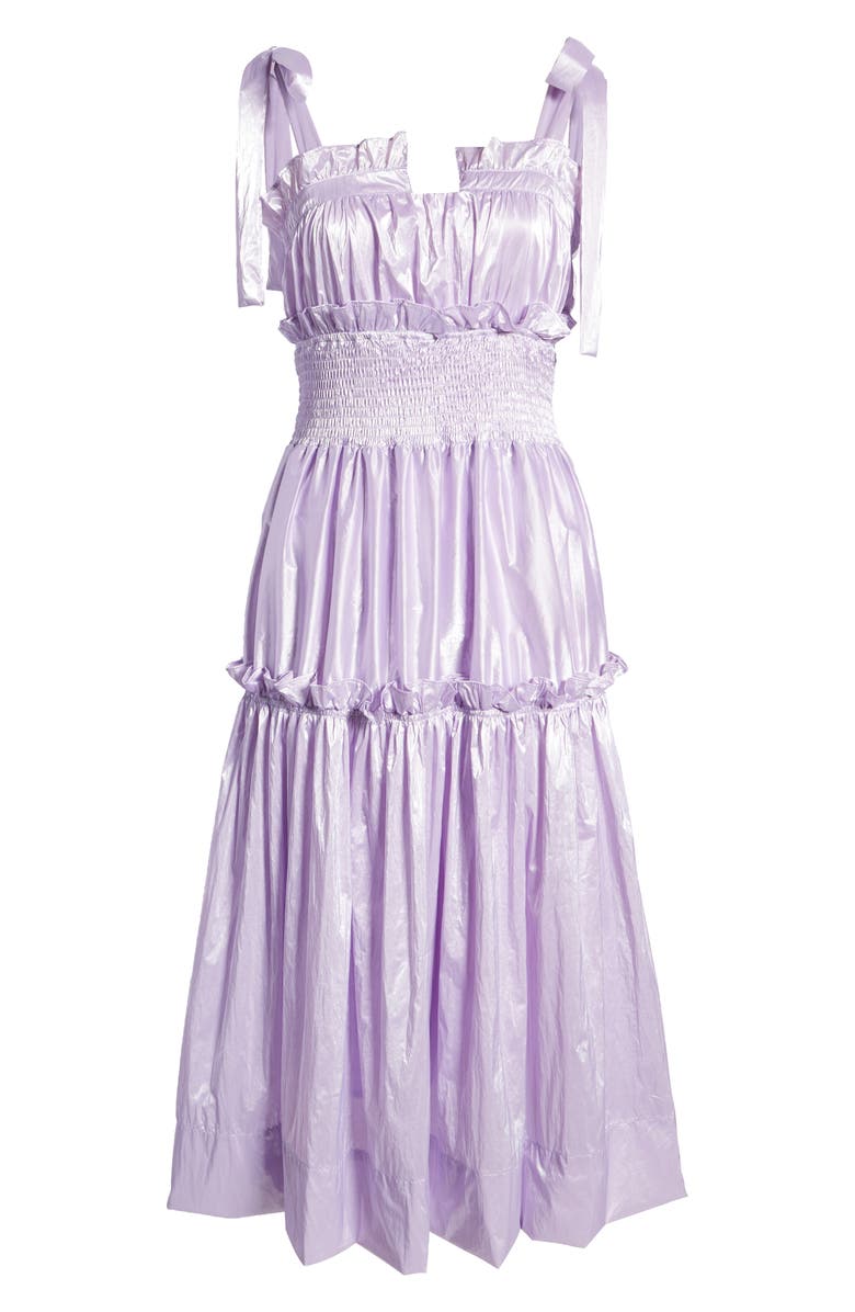 Amy Lynn Smocked Tie Strap Dress, Alternate, color, Lilac