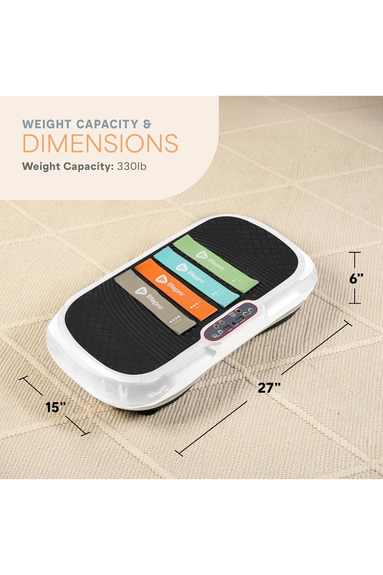 Waver Vibration Plate Exercise Machine Whole Body Vibrating Platform, Alternate, color, White