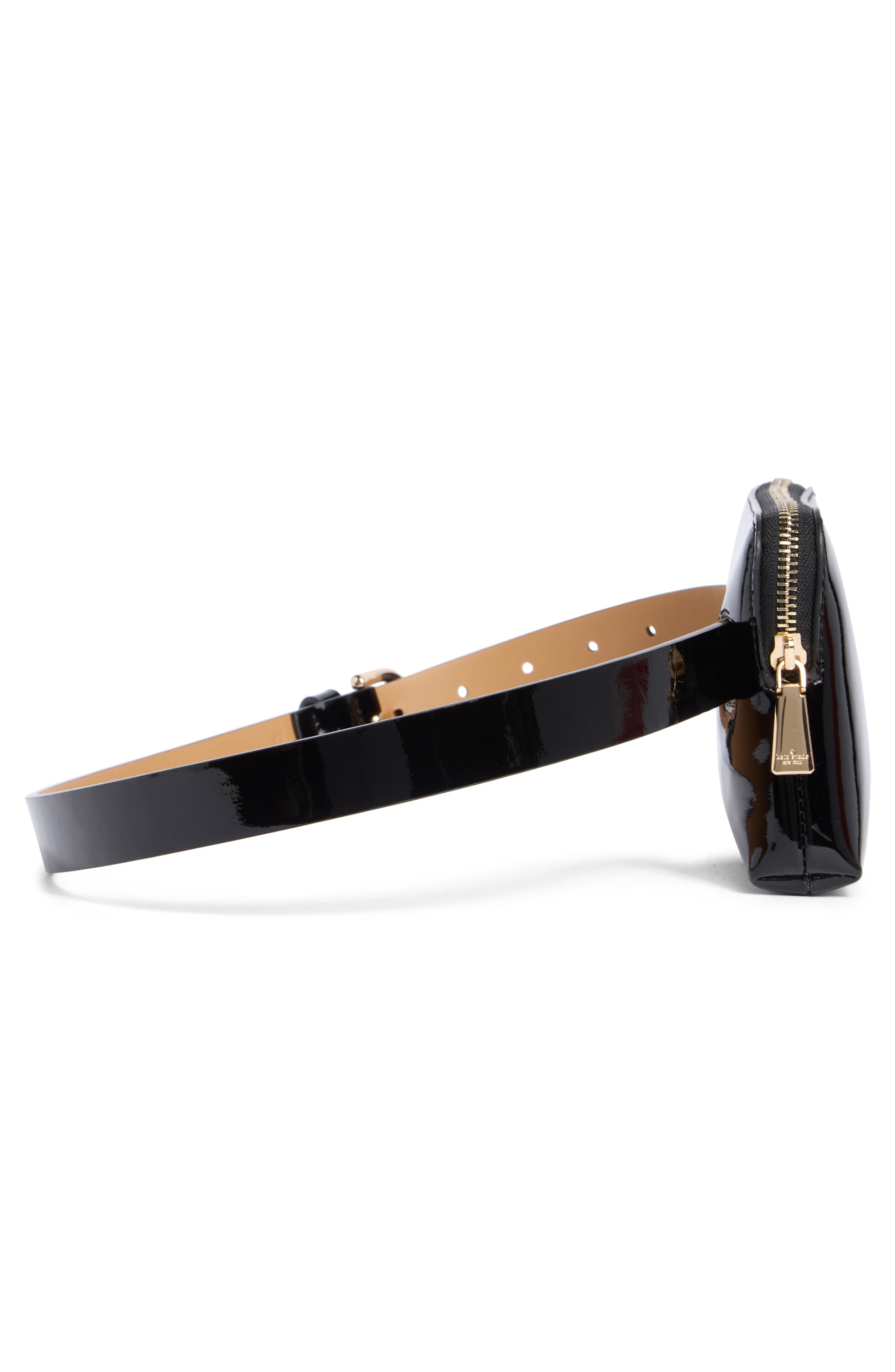 Kate Spade New York patent zip top belt bag, Alternate, color, 
