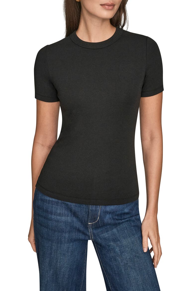 Crewneck Top, Main, color, BLACK