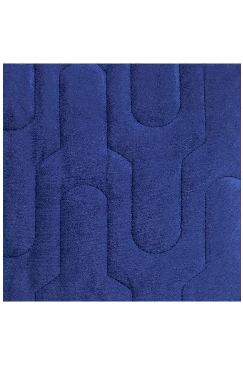 Basil Quilted Velvet Throw Pillow, Alternate, color, BLUE