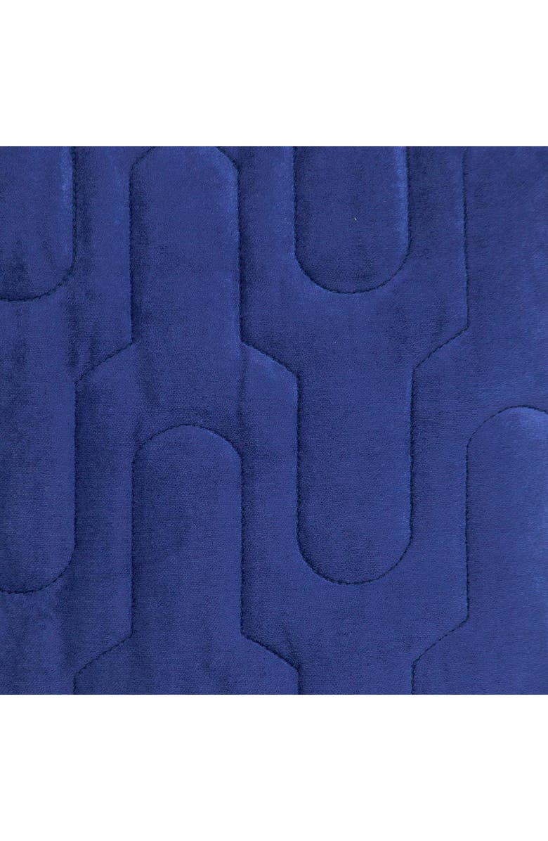 PARKLAND COLLECTION Basil Quilted Velvet Throw Pillow, Alternate, color, Blue