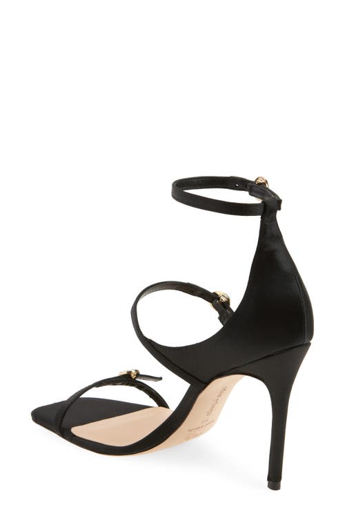 Cinq À Sept Celeste Satin Sandal In Black