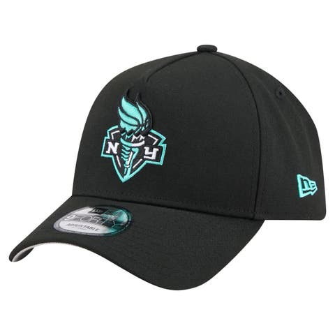 Men's New Era  Black New York Liberty Core Logo A-Frame 9FORTY Adjustable Hat