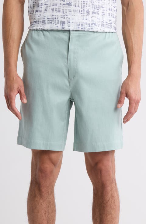 Linen Blend Drawstring Chino Shorts