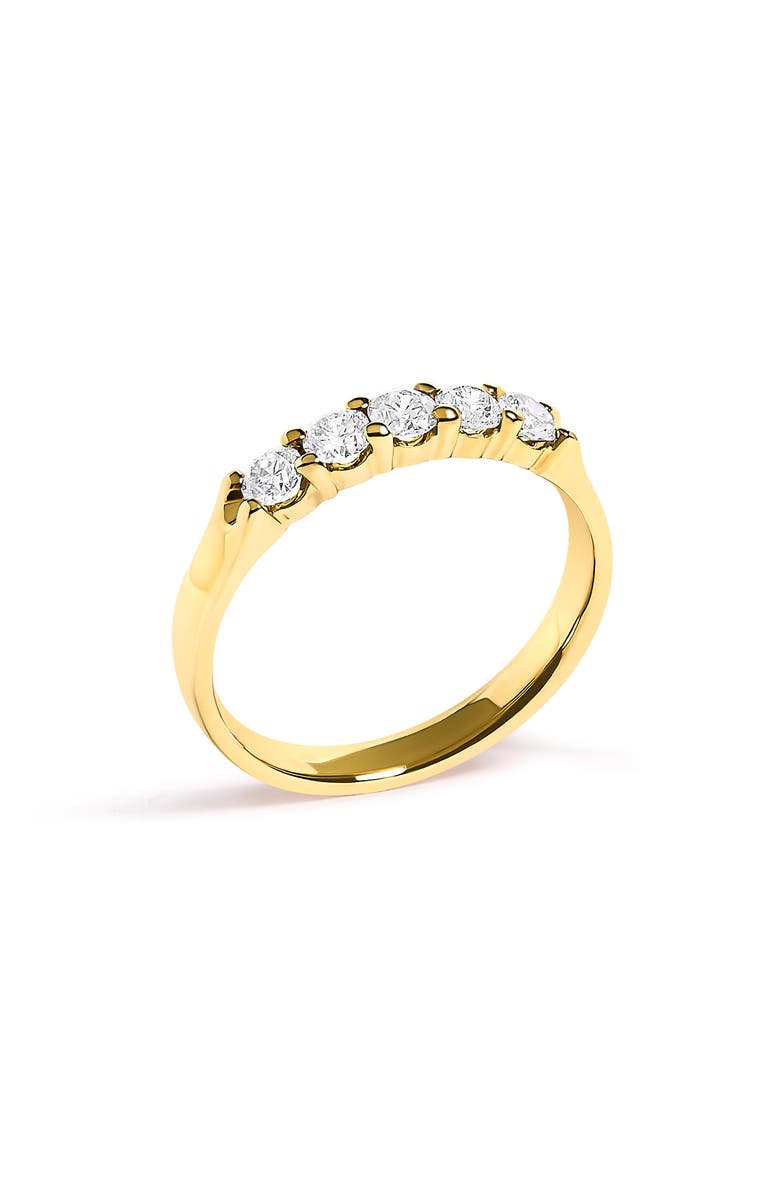 Haus of Brilliance 14K Gold 1/2 Ctw Diamond 5 Stone Band Ring, Alternate, color, Yellow Gold