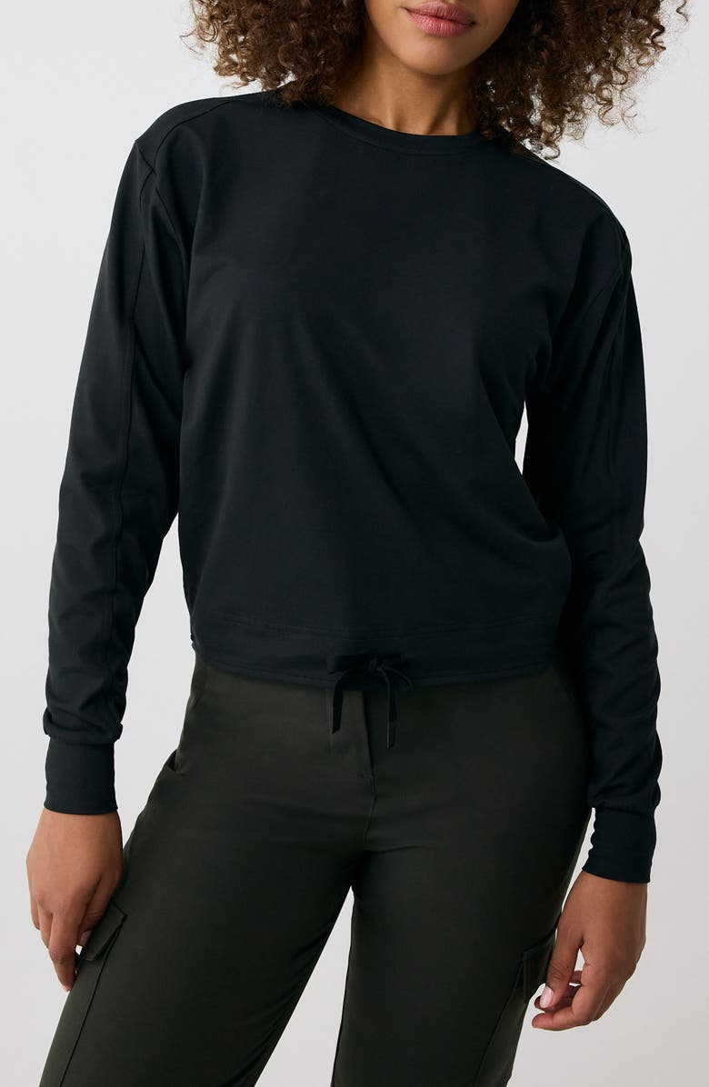 Lole OM Tech Long Sleeve Crewneck T-Shirt, Main, color, 
