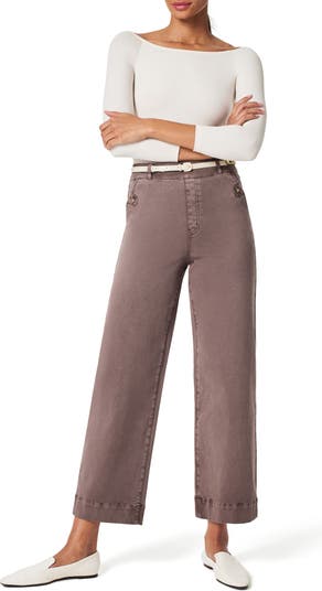 SPANX® Stretch Twill Wide Leg Crop Pants | Nordstrom