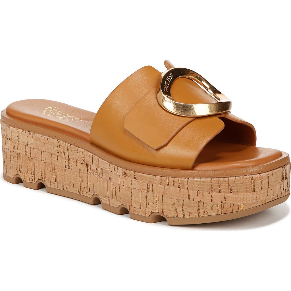 Franco Sarto Hoda Platform Wedge Slide Sandal In Tan