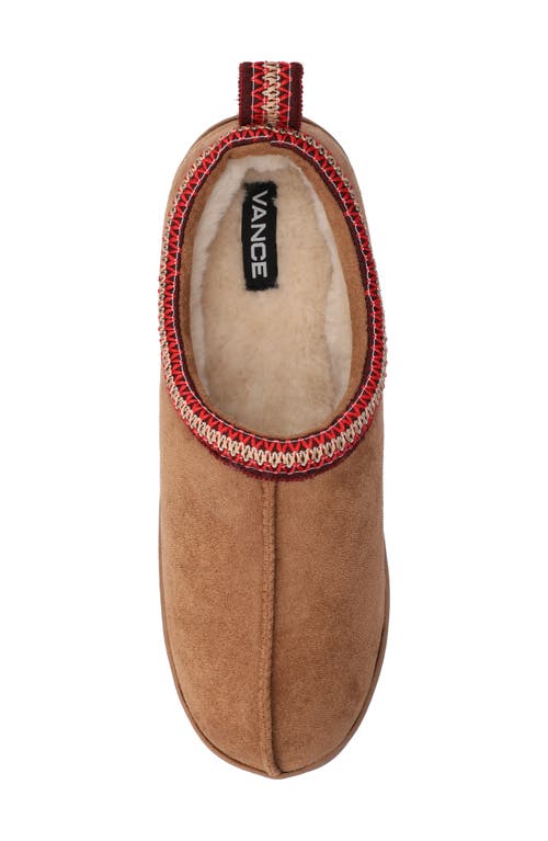 Taft Lance Leather Slipper In Chestnut