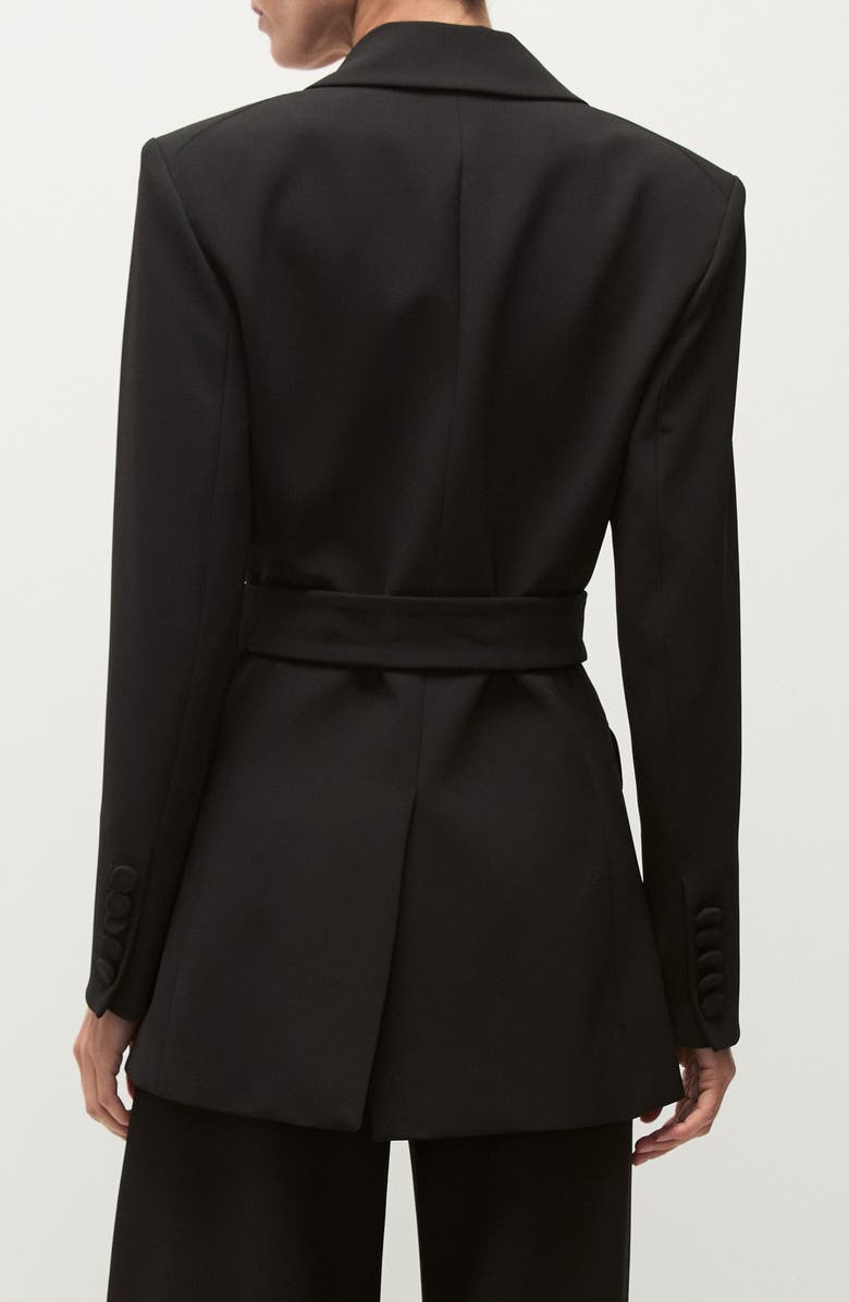 Veronica Beard Ryanne Belted Dickey Jacket, Alternate, color, Black