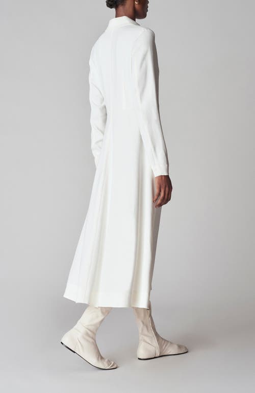 Co Long Sleeve Shirt Dress In Ivory