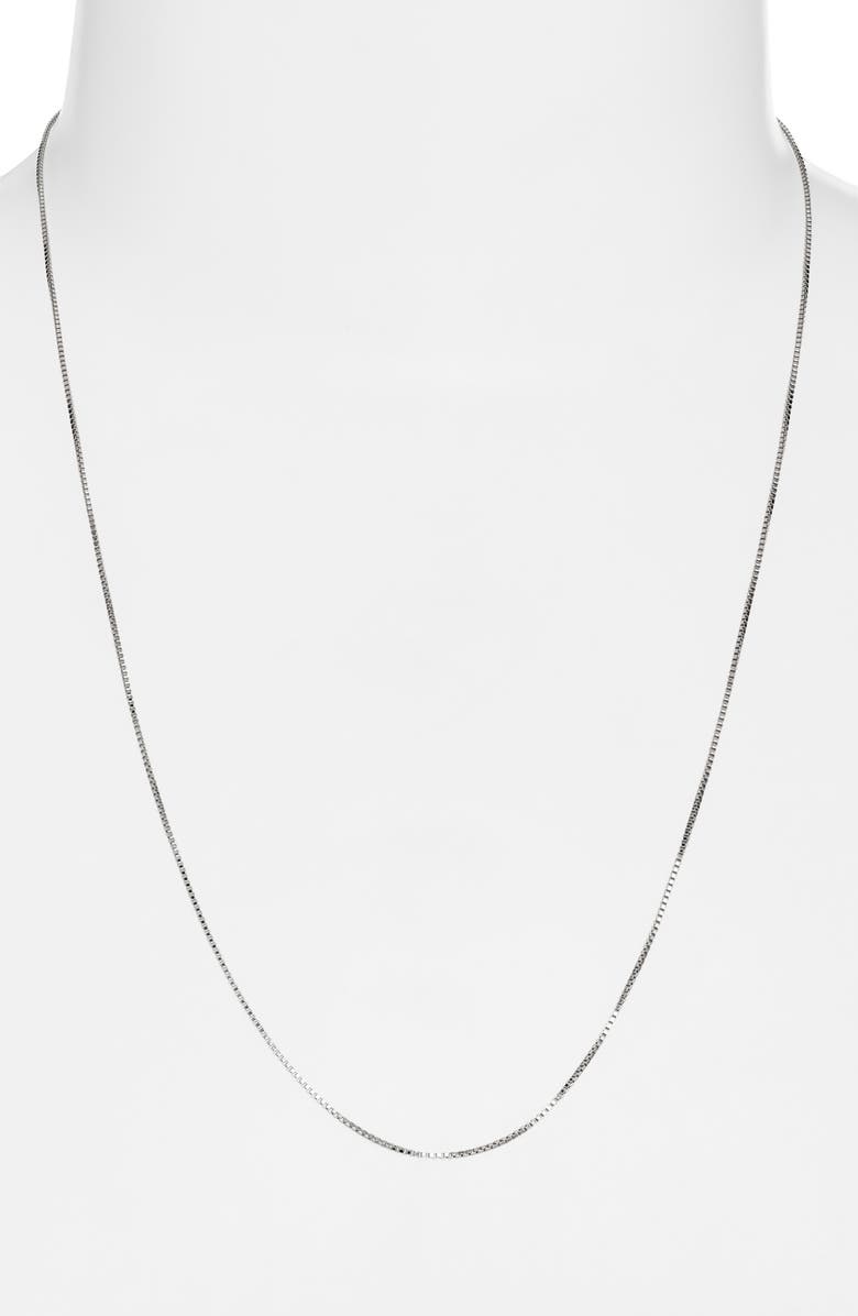 Nashelle Box Chain Necklace, Alternate, color, Sterling Silver
