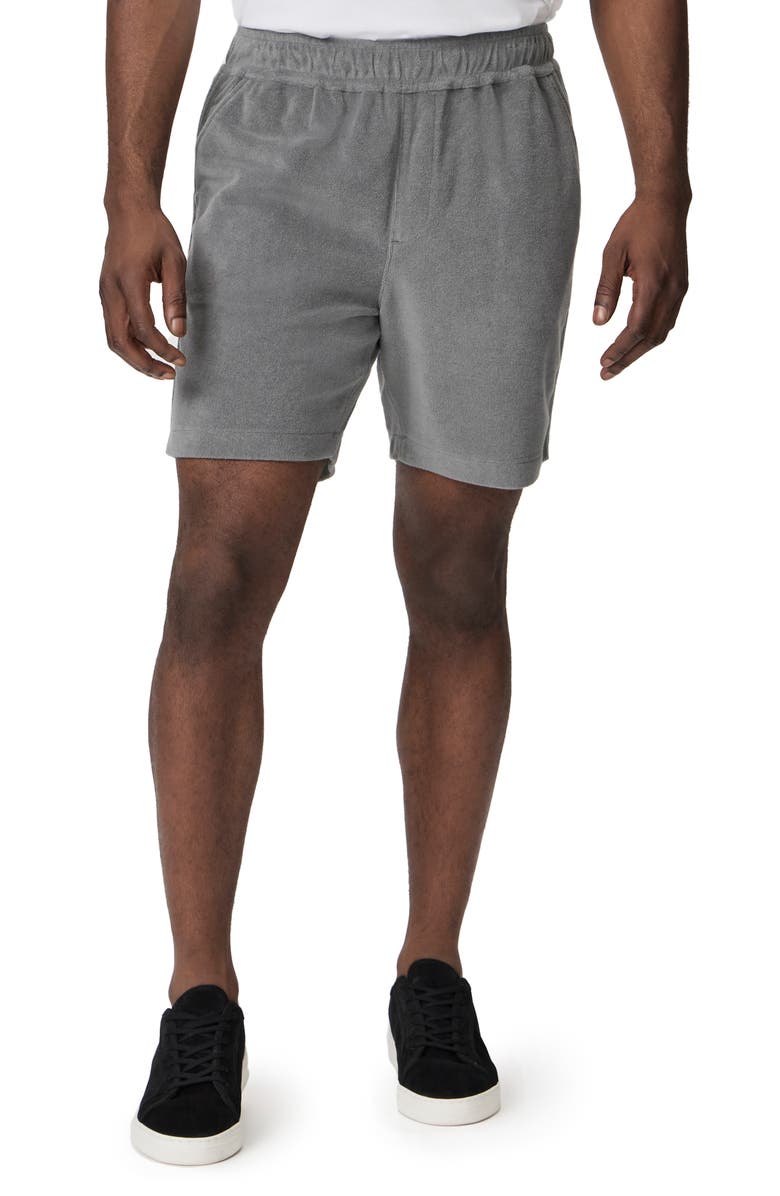 PAIGE Lee Drawstring Terry Cloth Shorts, Main, color, Evening Hills